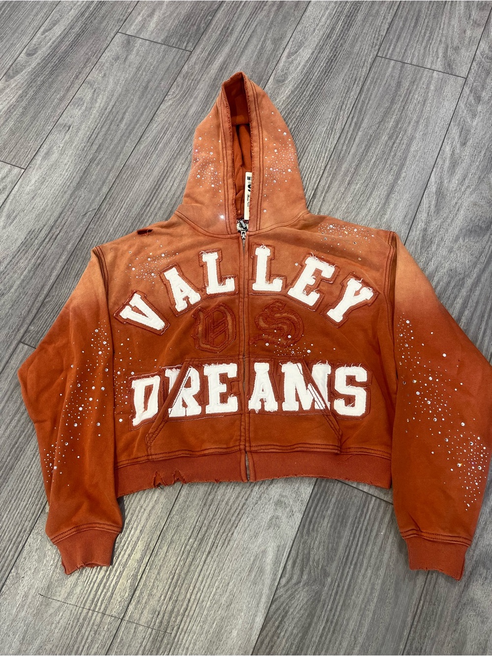 Vale Forever Valley Dreams Rhinestone Classico Zip Up Large